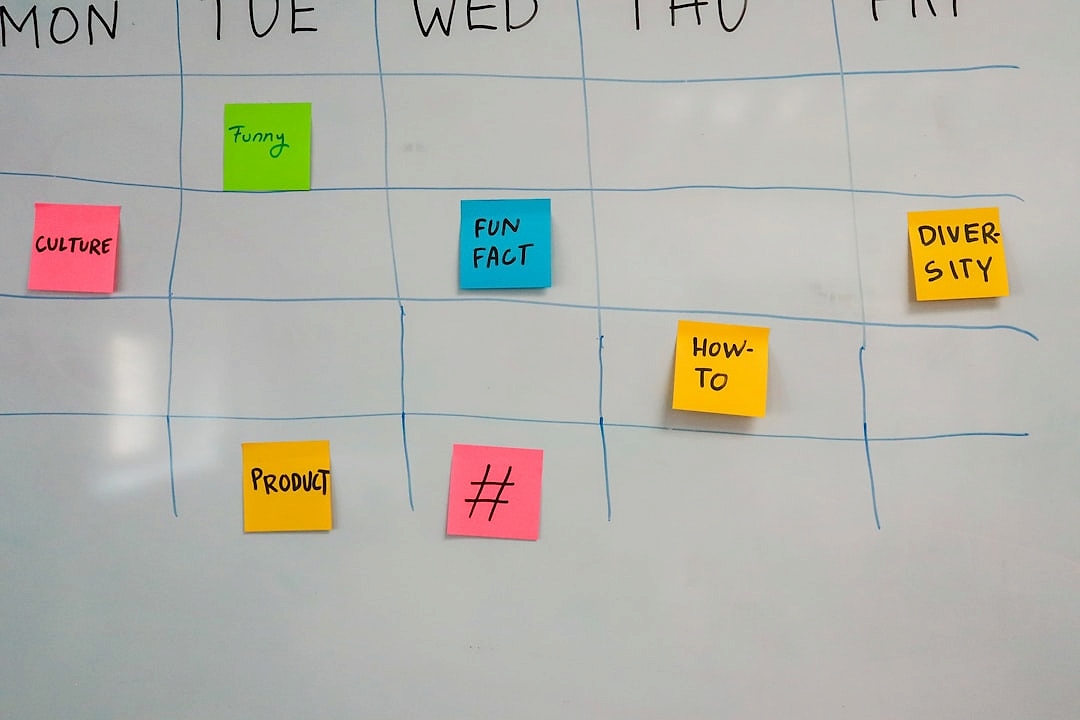 Project schedule and resource plan on a laptop screen